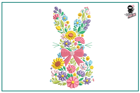 Floral Easter Bunny