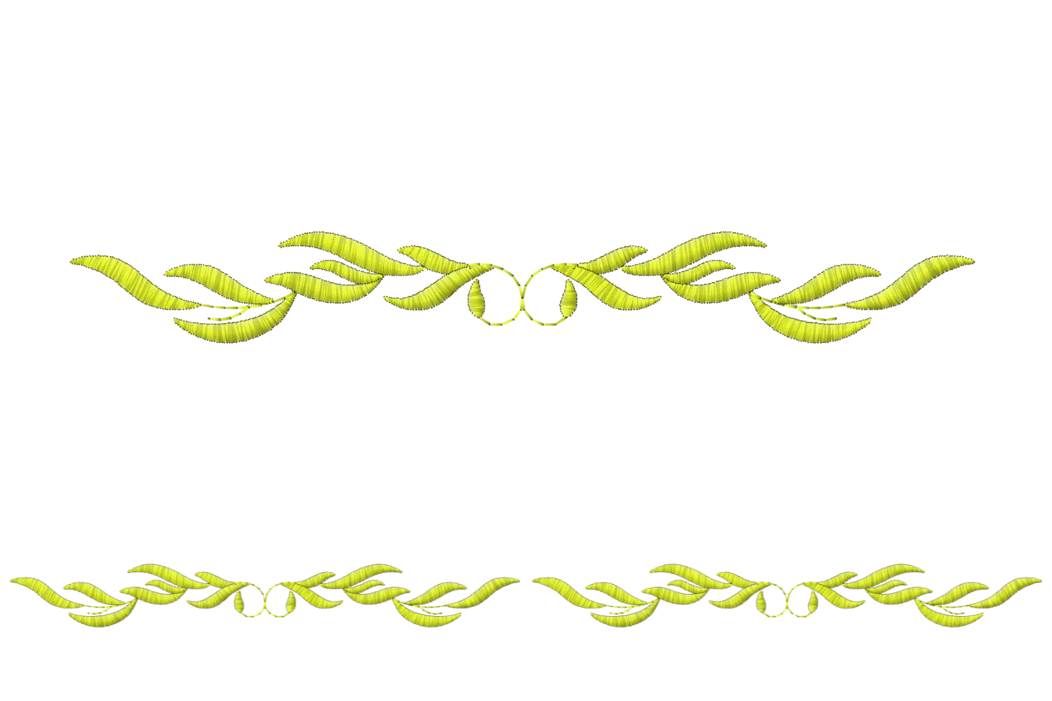 Floral Ornament Embroidery Design