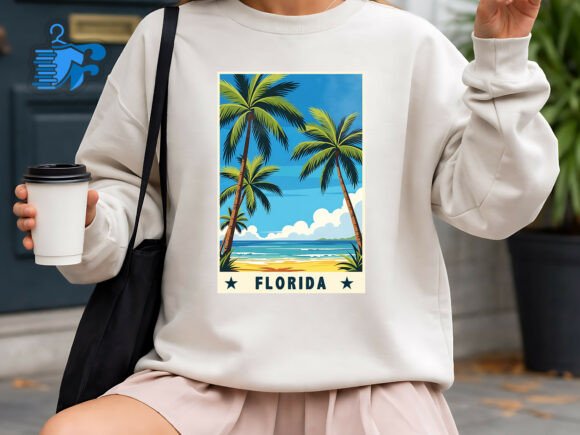 Florida Tropical Beach Vintage SVG Graphic T-shirt Designs By faysalahmedmithu1