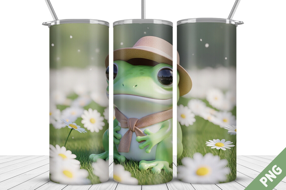 Frog Tumbler Wrap Sublimation Graphic by Creative Art · Creative Fabrica
