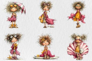 Funny Summer Beach Girls Clipart Graphic by Rose Art · Creative Fabrica