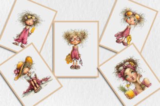 Funny Summer Beach Girls Clipart Graphic by Rose Art · Creative Fabrica