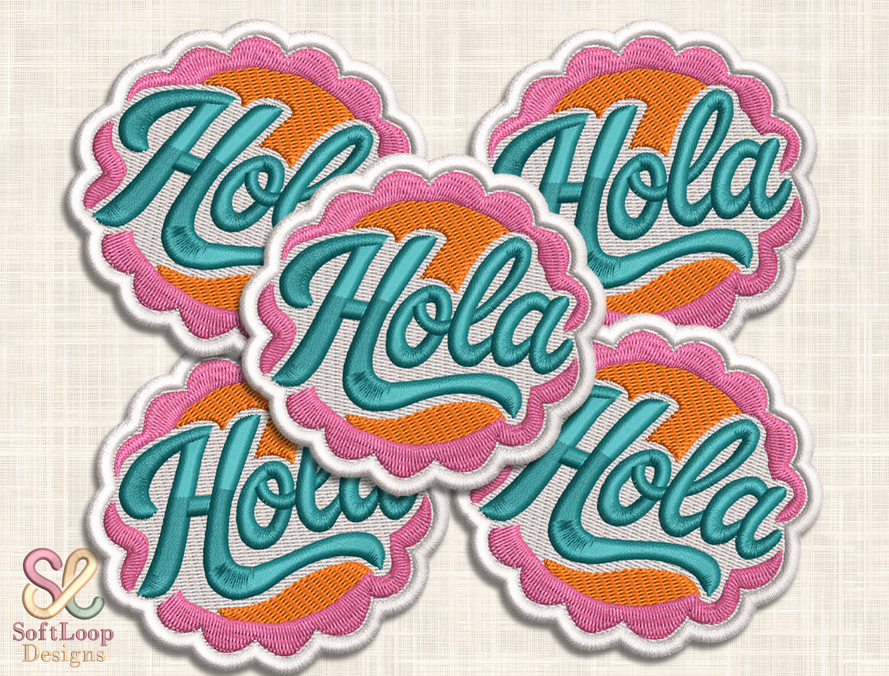 Hola Patch Machine Embroidery Design