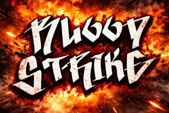 Hustle Strokes Font PNG with transparent background - Preview 1