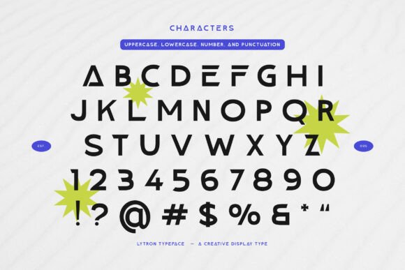 Lytron Font PNG with transparent background - Preview 1