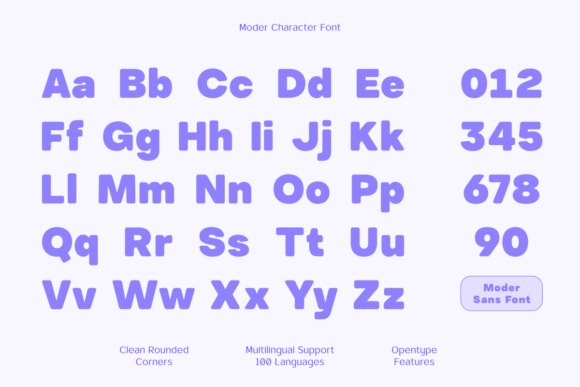 Moder Font PNG with transparent background - Preview 1