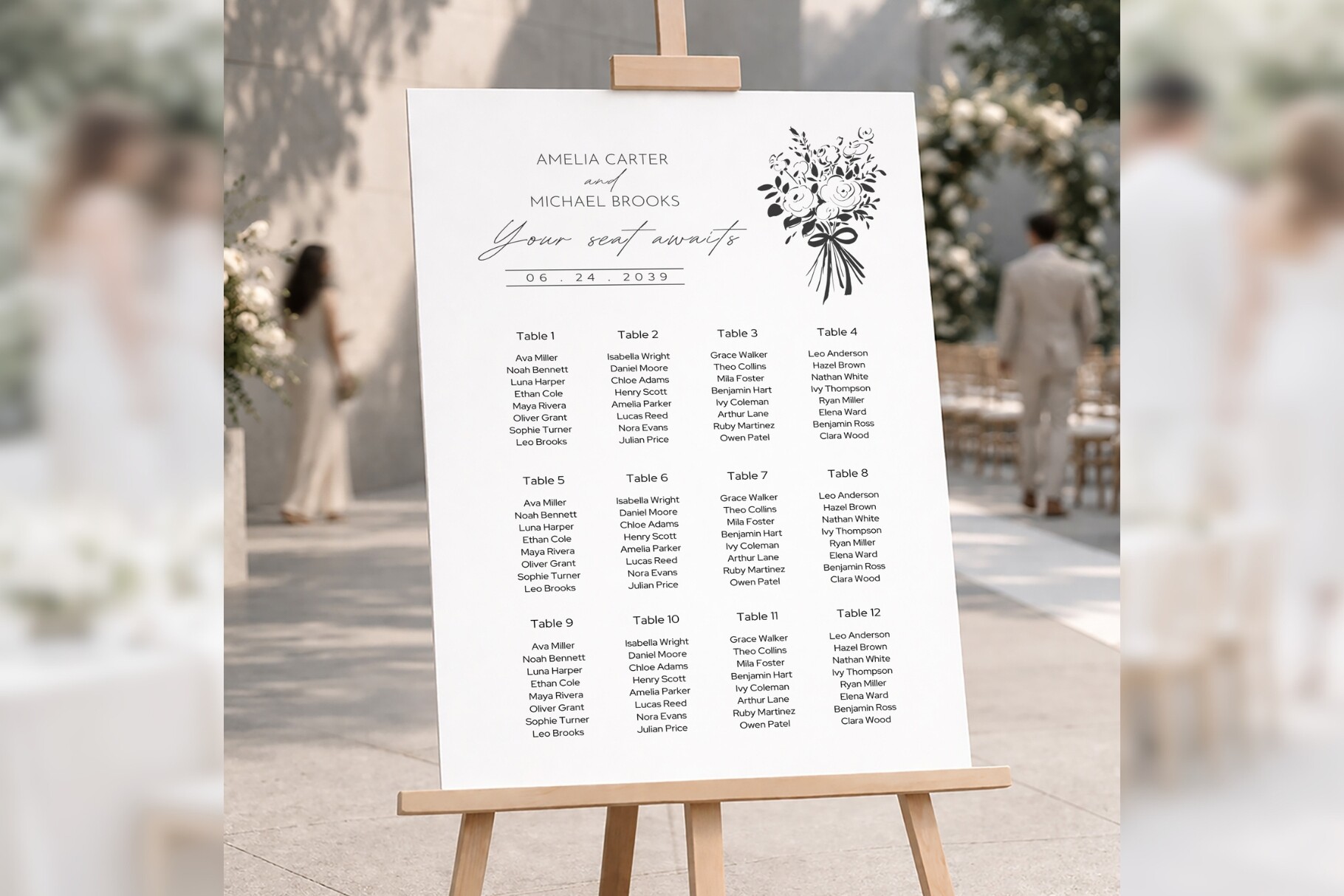 Modern Elegant Seating Canva Bd009