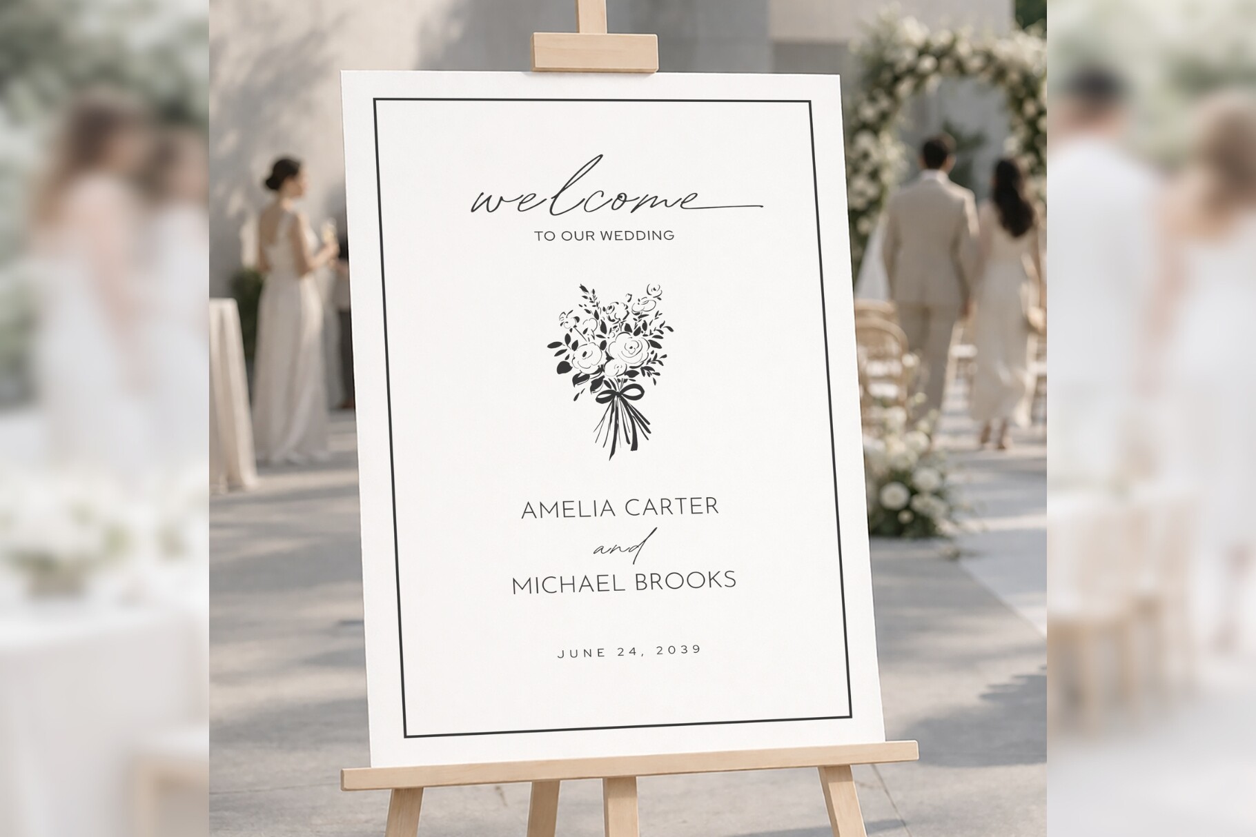 Modern Elegant Welcome Sign Canva Bd009