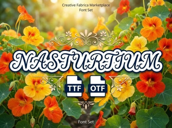 Nasturtium Font PNG with transparent background - Preview 1
