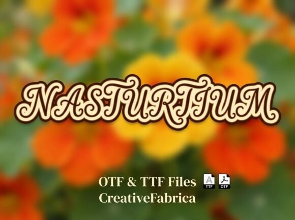 Nasturtium Font PNG with transparent background - Preview 2