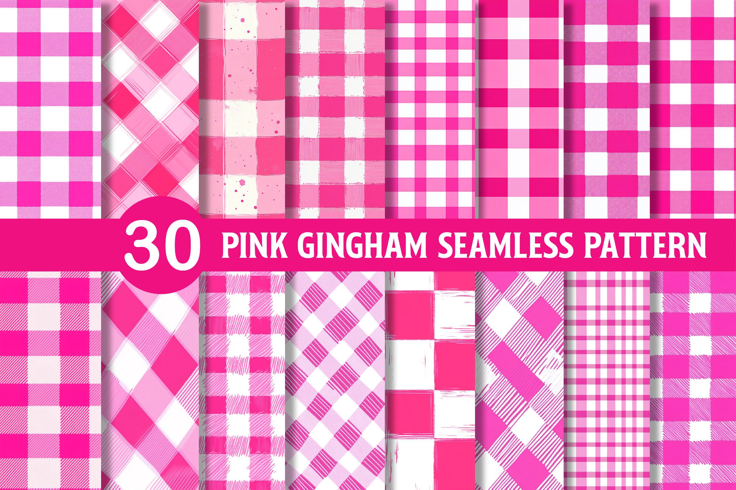 Pinnk Pattern Pink Gingham Seamless Pattern Graphic by Dream Creation · Creative Fabrica