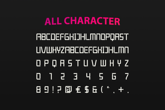 Pulseon Font PNG with transparent background - Preview 1