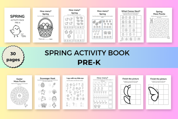 SPRING ACTIVITY BOOK for PRE-K