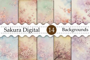 Sakura Digital Backgrounds Graphic by Ak Artwork · Creative Fabrica
