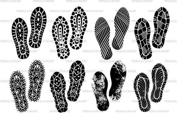 Shoe Sole Imprints Collection SVG