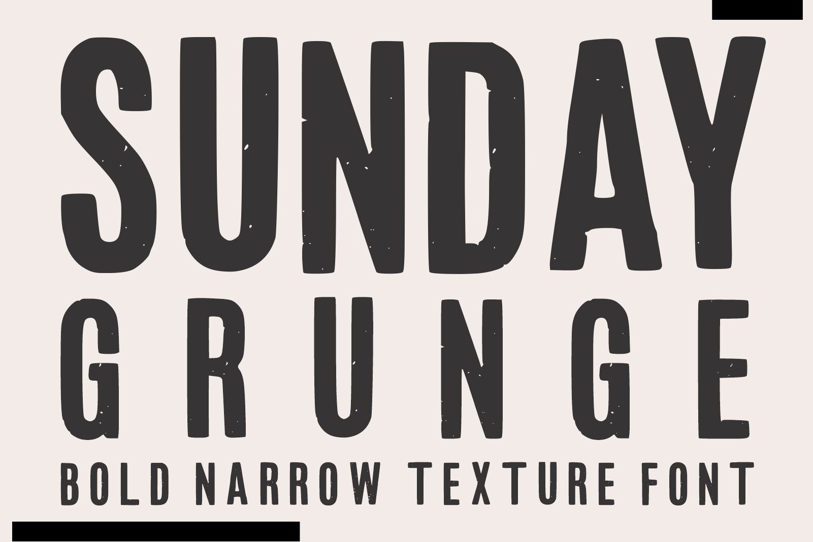 Sunday Grunge Font preview — grunge distressed display font