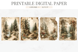Vintage Woodland Forest Junk Journal Graphic by Luv Bijou · Creative ...