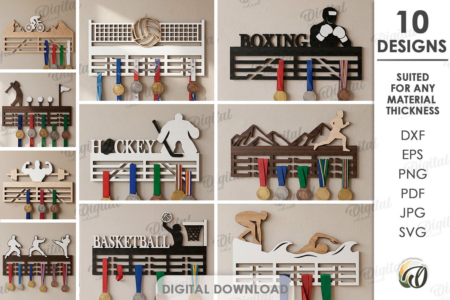 3D Medal Holders Bundle Laser Cut