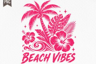 Beach Vibes Tropical Summer PNG Graphic by SR Design · Creative Fabrica