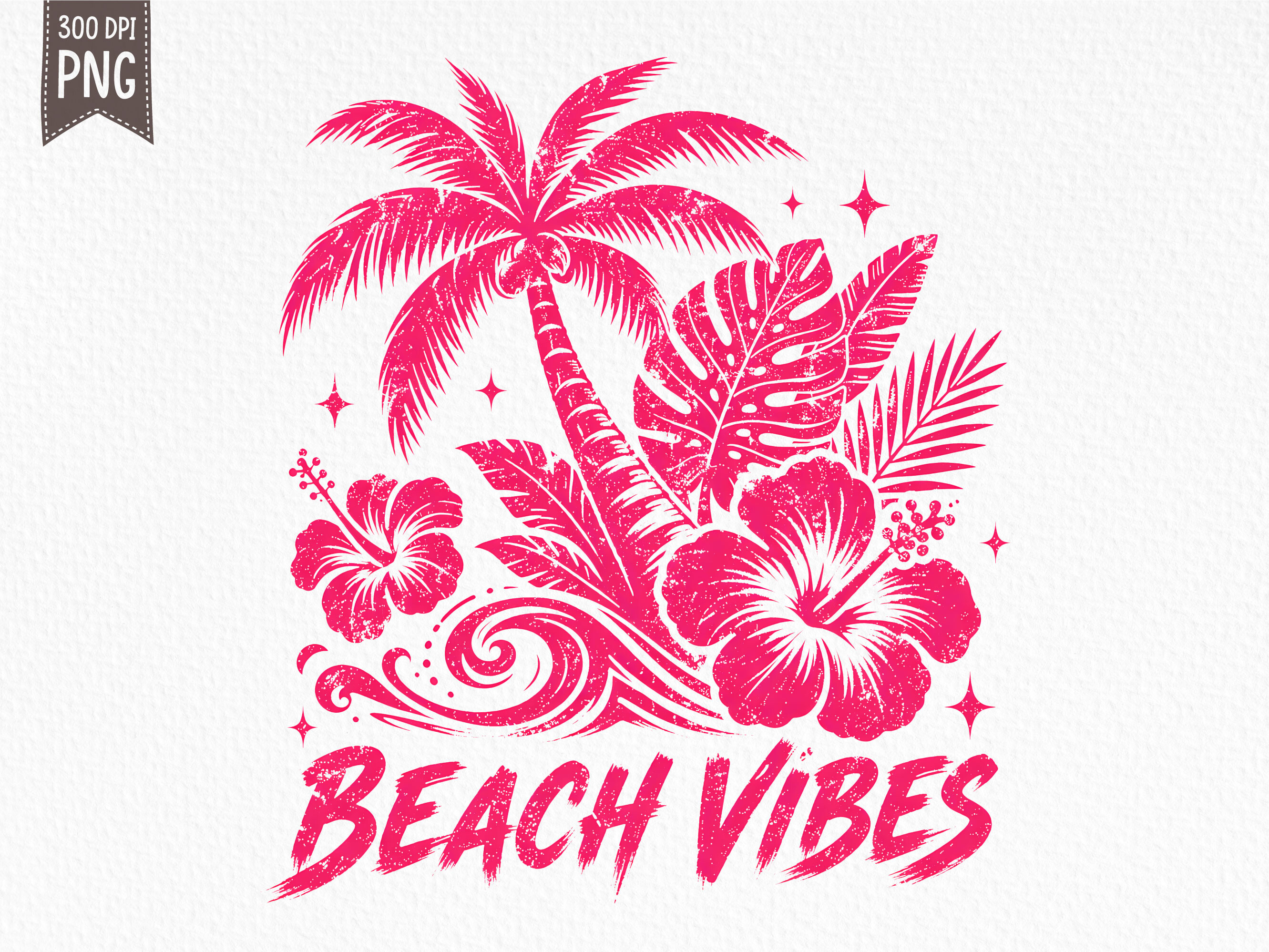 Beach Vibes Tropical Summer PNG Graphic by SR Design · Creative Fabrica
