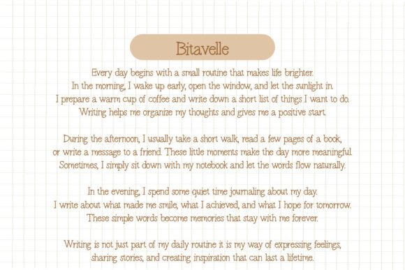 Bitavelle Font - Preview 1