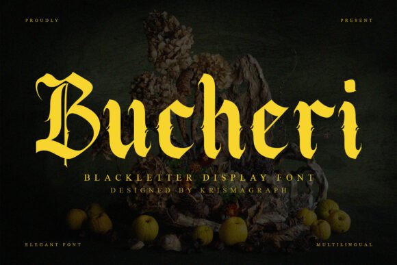 Preview specimen of Bucheri blackletter font