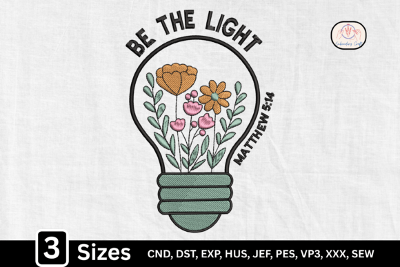Christian Floral Light Bulb