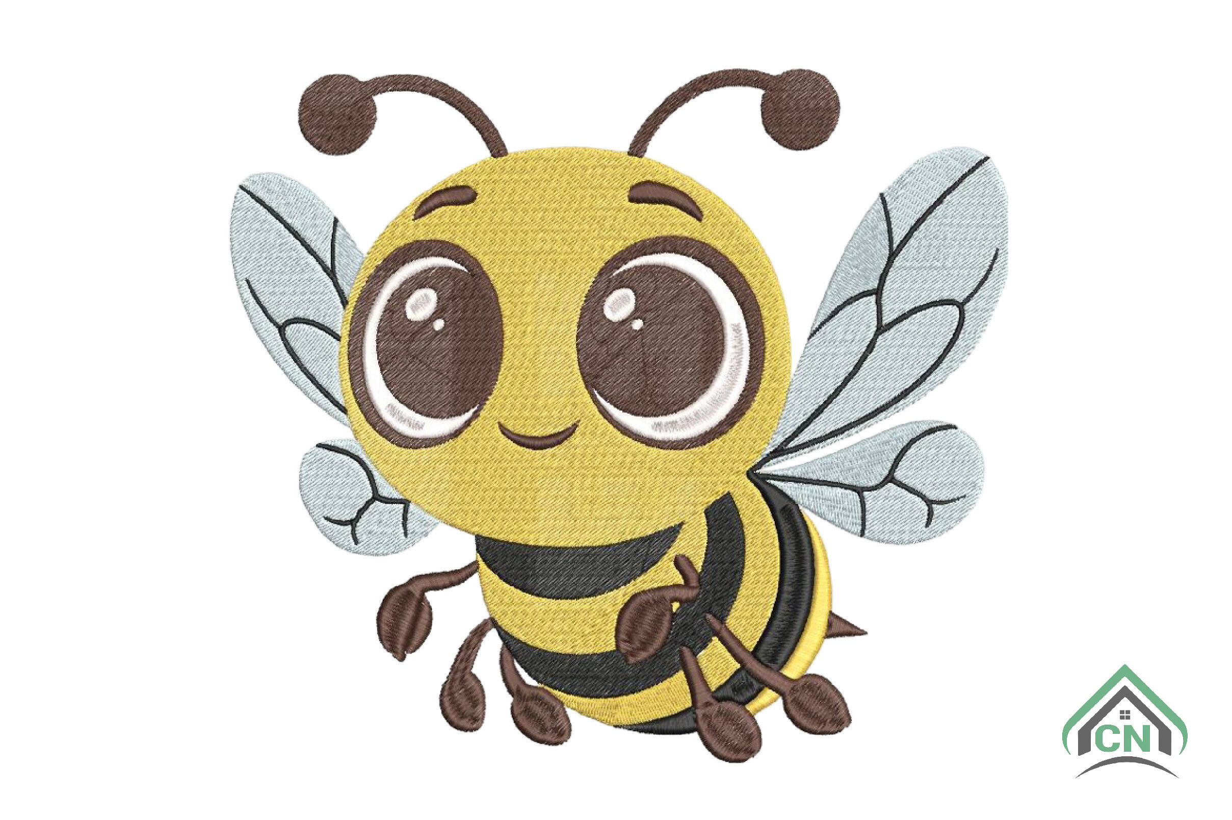 Cute Bee Embroidery Design