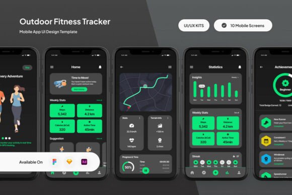 Fitrax - Outdoor Fitness Tracker UI