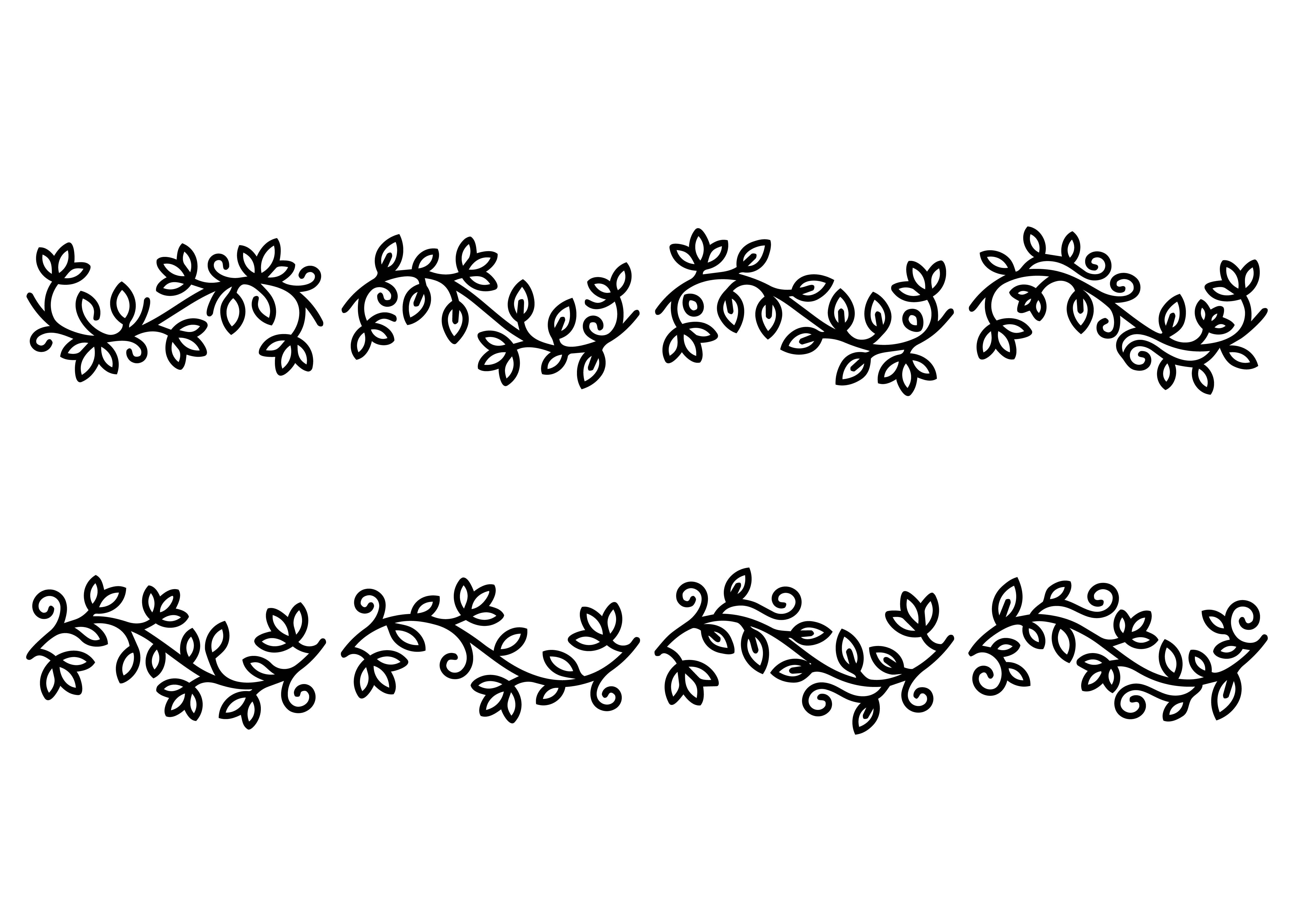 Floral Vine Borders EPS