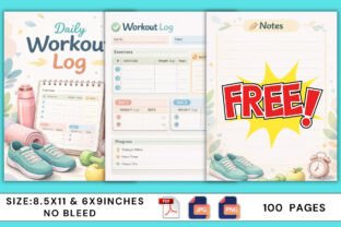 Free Daily Workout Log Planner Graphic by Mahira Pro · Creative Fabrica
