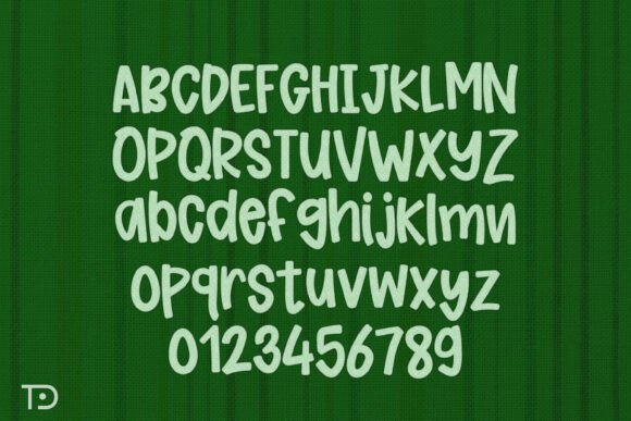 Green Rose Lace Font PNG with transparent background - Preview 2