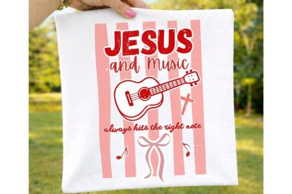 Jesus and Music Christian faith quote PNG design