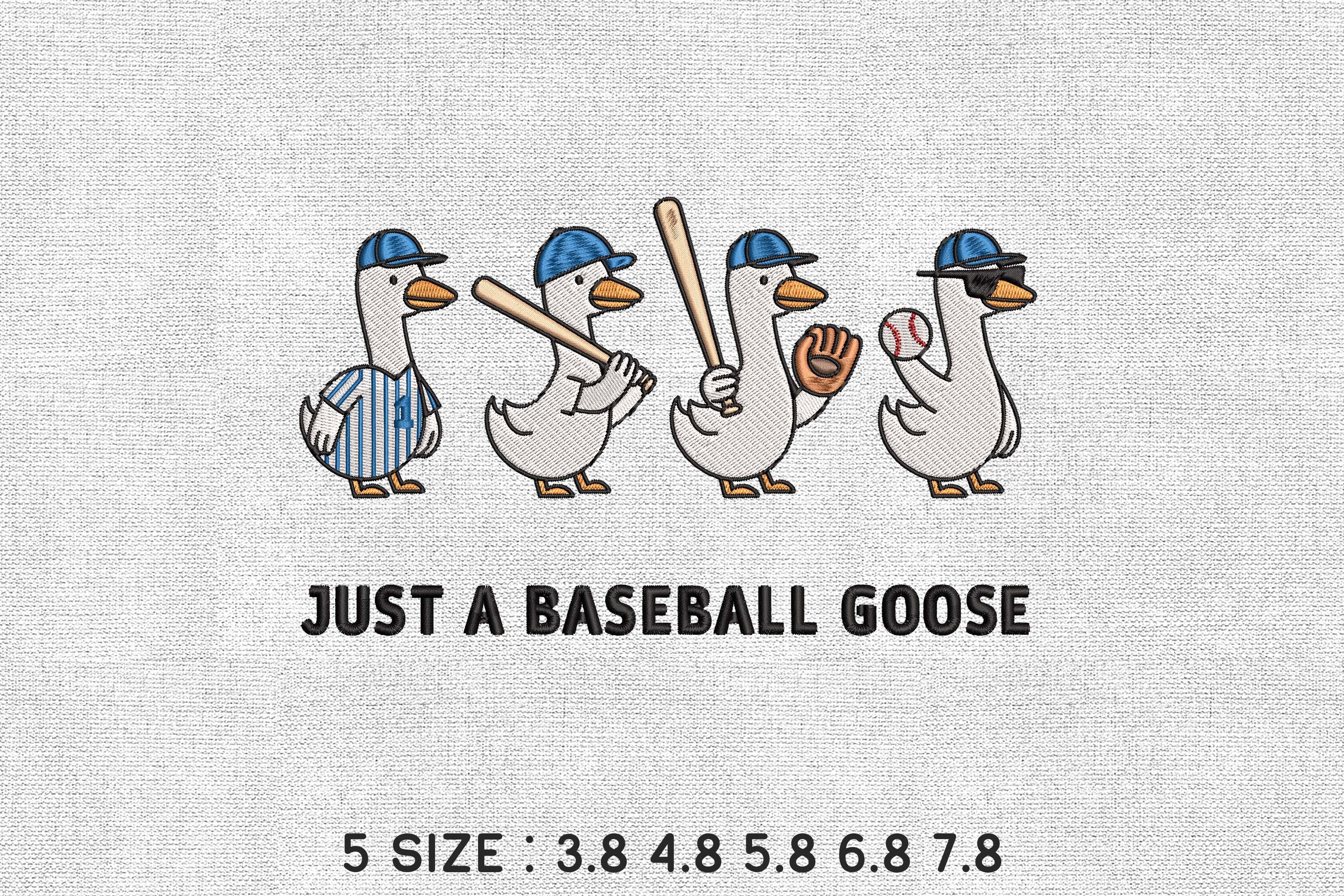 Just a Baseball Goose Embroidery