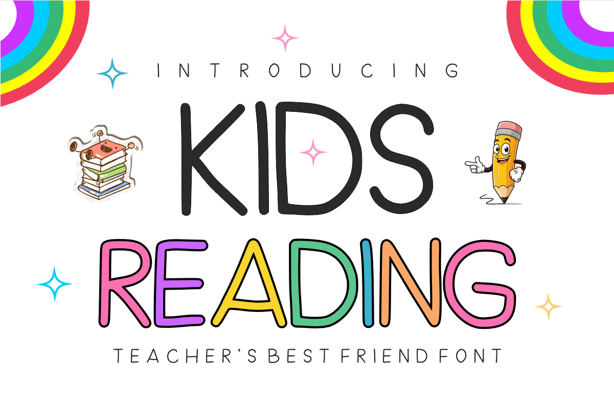 Kids Reading Font by TaralArt · Creative Fabrica