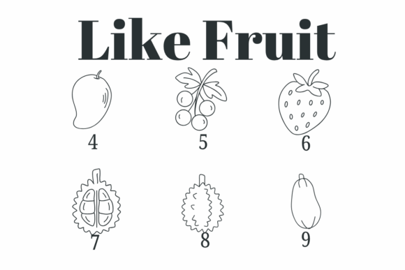 Like Fruit Font PNG with transparent background - Preview 3