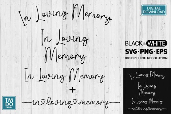 Memorial PNG In Loving Memory SVG RIP premium design for sublimation and vinyl