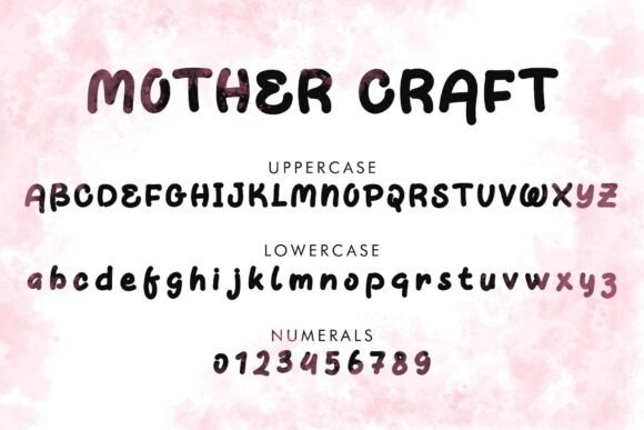 Mother Craft Font PNG with transparent background - Preview 3