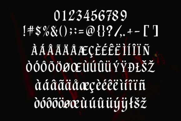 Noctura Gothic Font PNG with transparent background - Preview 2