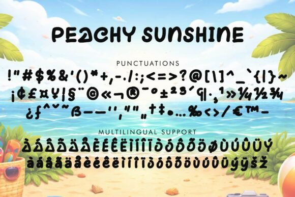 Peachy Sunshine Font PNG with transparent background - Preview 4
