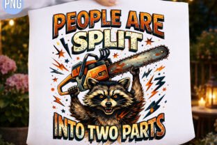 People Are Split Chainsaw Raccoon PNG Graphic by Classy Embroidery ...
