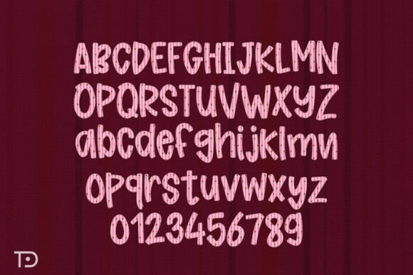 Pink Rose Lace Font PNG with transparent background - Preview 3