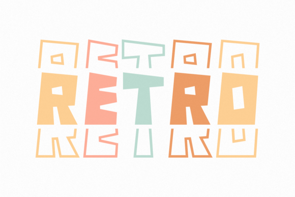 Playful Stacked Font PNG with transparent background - Preview 2
