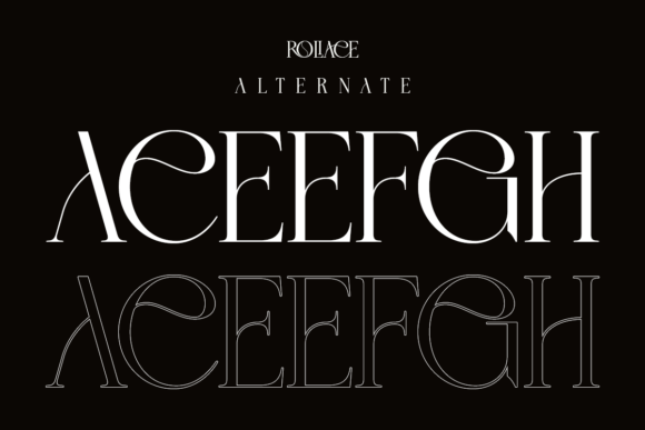 Roliace - Modern Classy Serif Font PNG with transparent background - Preview 4