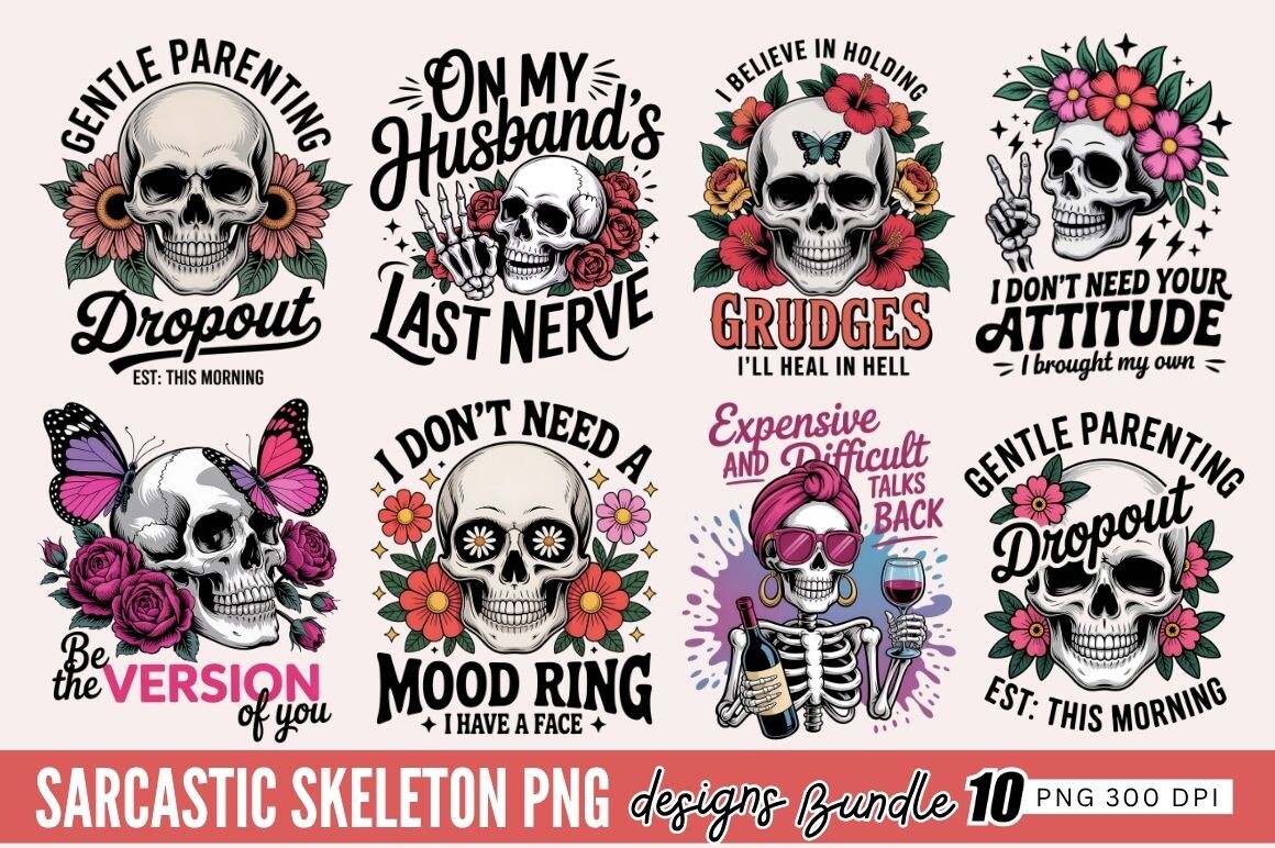 Sarcastic Skeleton Png Bundle Funny