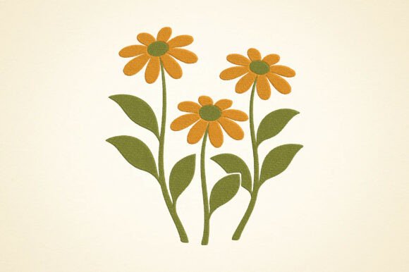 Spring Floral Embroidery Design