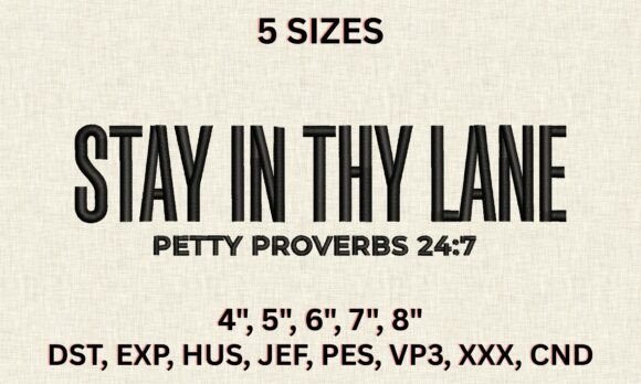 Stay in Thy Lane Pattern Design