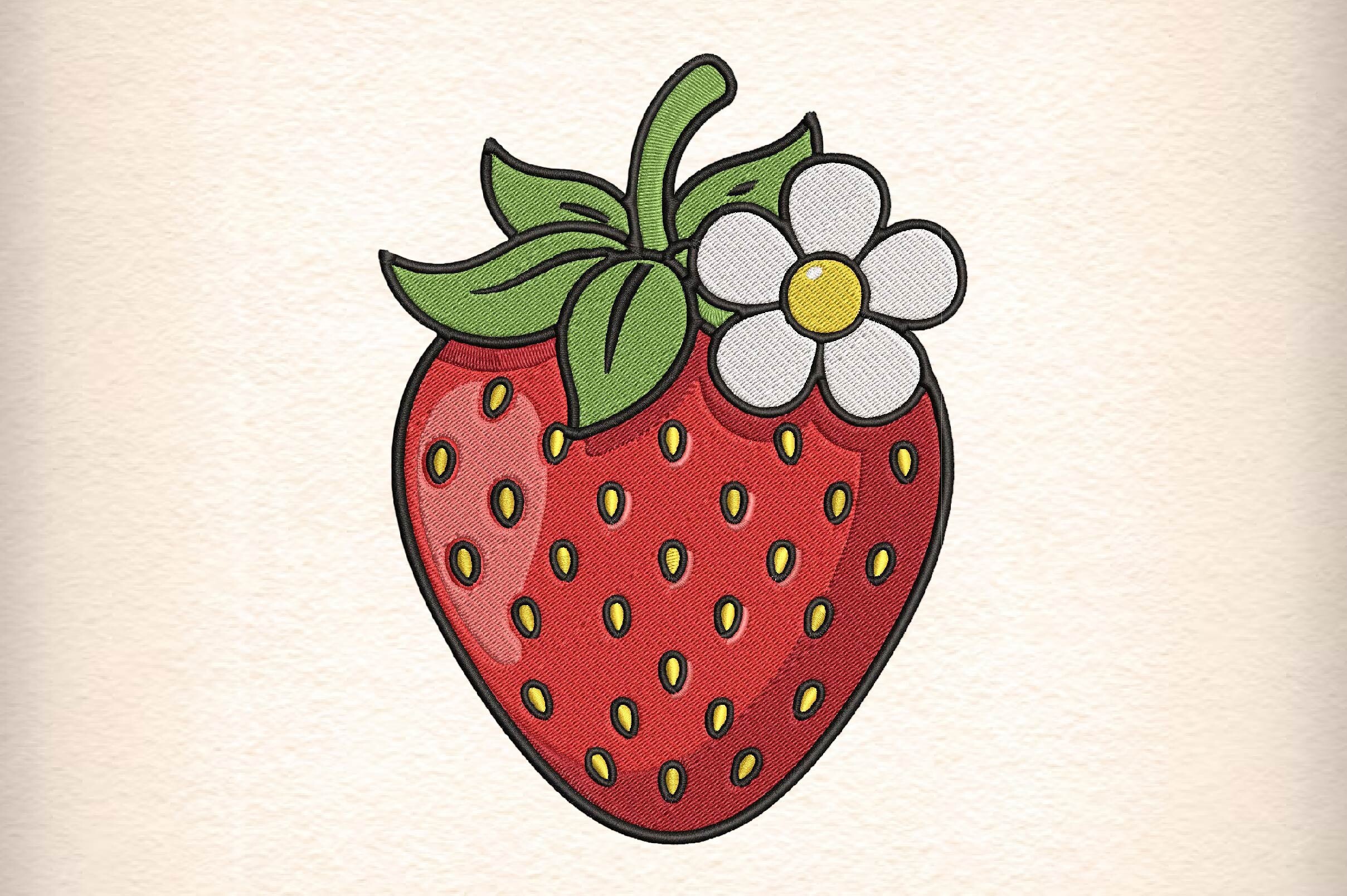 Strawberry Embroidery Design