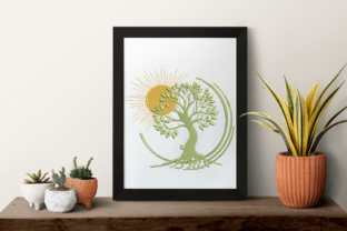 Sun Nature Spiritual Tree · Creative Fabrica