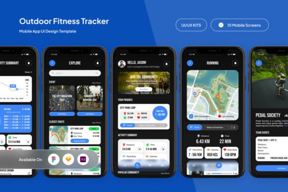 Tracksy - Outdoor Fitness Tracker UI